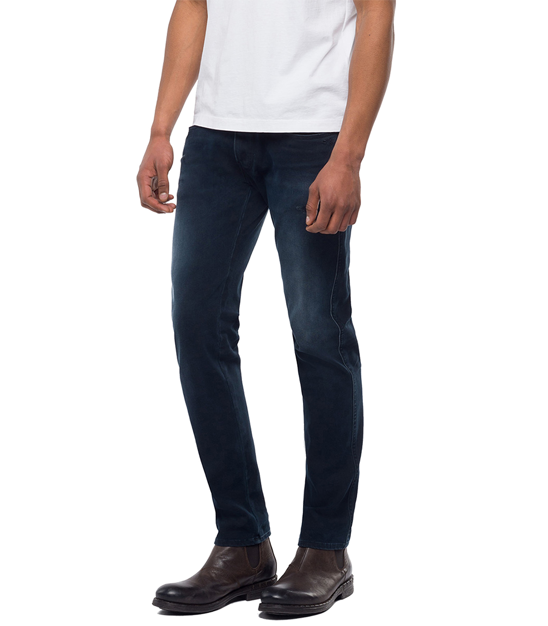 ANBASS 13OZ HYPERFLEX+ ストレッチ ブルーブラックデニム ANBASS 13OZ HYPERFLEX+ ストレッチ ブルーブラックデニム